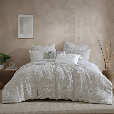 Tacey 5 Pc Textured Woven Jacquard Comforter Set HouseOfZazla