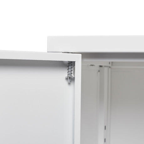 Metal Storage Cabinet With Locking Doors And Adjustable Shelf, Folding Filing Storage Cabinet, Folding Storage Locker Cabinet For Home Office, School, Garage HouseOfZazla