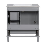 Bathroom Vanity, Modern Bathroom Cabinet With Sink Combo Set, Bathroom Storage Cabinet With A Soft Closing Door And 3 Drawers, Solid Wood Frame