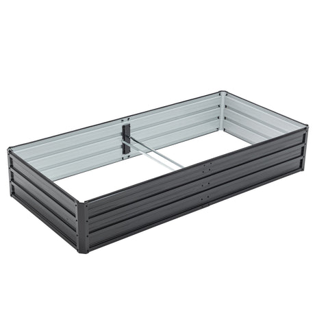 6x3x1 FT Metal Raised Garden Bed Outdoor Planter HouseOfZazla