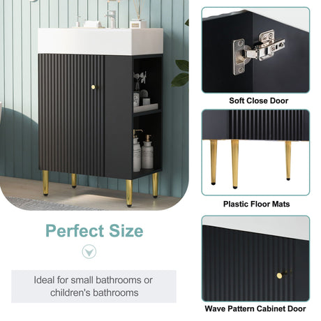 Bathroom Vanity, Combo Cabinet, Bathroom Storage Cabinet, Single Ceramic Sink HouseOfZazla