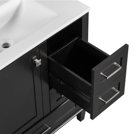 Bathroom Vanity, Modern Bathroom Cabinet With Sink Combo Set, Bathroom Storage Cabinet With A Soft Closing Door And 3 Drawers, Solid Wood Frame HouseOfZazla
