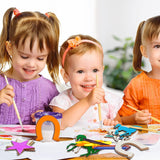 36 Pieces Unfinished Wooden Horse Cutouts Wood Discs Slices Horseshoes Star Animal Shaped Rope for Home DIY WoodArtSupply