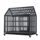 Heavy Duty Dog Crate Lockable Wheels