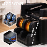 Massage Chair Recliner With Zero Gravity And Full Body Air Pressure - Black