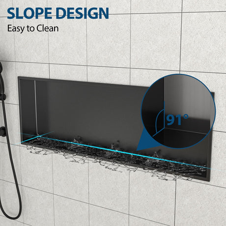 Stainless Steel Shower Niche With Seamless Design For Bathroom Storage HouseOfZazla