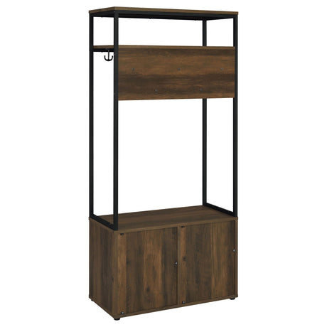 Flora - 2 Door Coat Rack Hall Tree Storage Bench And Multi Functional Storage - Natural HouseOfZazla