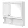 Wall Mounted Mirror Medicine Cabinet, Bathroom Storage With Doors And Open Shelves HouseOfZazla