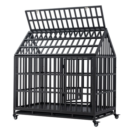 Heavy Duty Dog Crate Lockable Wheels HouseOfZazla