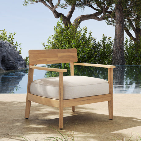 Mallorca Acacia Wood Club Chair With Seat Cushion HouseOfZazla