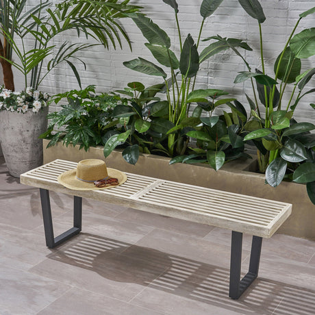Intrinsic Outdoor Dining Bench With Slat Top HouseOfZazla