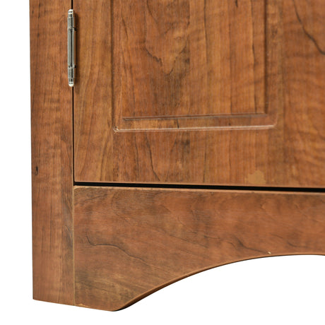 Triangle Bathroom Storage Cabinet With Adjustable Shelves, Freestanding Floor Cabinet For Home Kitchen HouseOfZazla