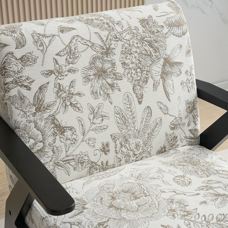Mid-Century Modern Lounge Armchair - Seat Cushion (Beige + Grey) HouseOfZazla