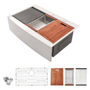 Modern Farmhouse Drop-In Workstation Kitchen Sink with Apron Front HouseOfZazla