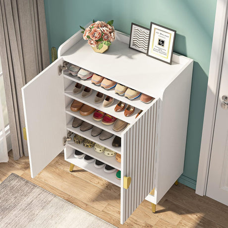 Shoe Cabinet With Doors, 7 Tier Storage Organizer HouseOfZazla