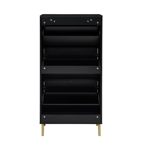 Modern Rattan 3 Door Shoe Rack Cabinet for Entryway HouseOfZazla
