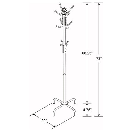Coat Rack With 3 Tier Hooks For Entryway - Black HouseOfZazla