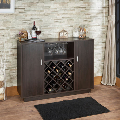 Hazen - Wine Cabinet - Espresso HouseOfZazla