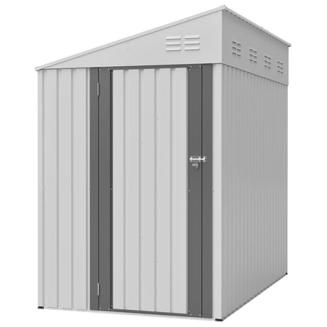 White 4' x 7' Lean-To Storage Shed HouseOfZazla