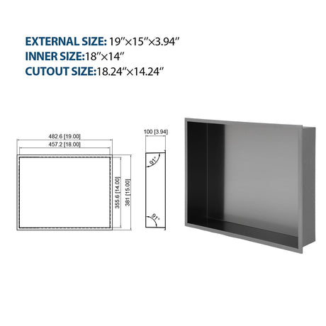 Stainless Steel Shower Niche With Seamless Design For Bathroom Storage HouseOfZazla
