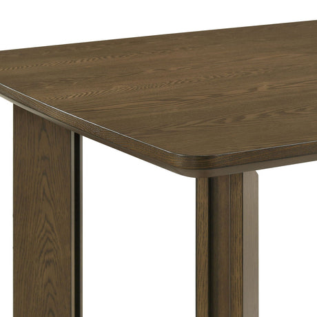 Crispin - 7 Piece Rectangular Dining Table Set With Upholstered Chairs - Brown HouseOfZazla