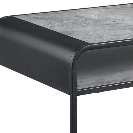 Raziela Concrete Coffee Table - Black / Gray HouseOfZazla