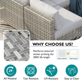 K&K 7-Piece Wicker Patio Furniture Set