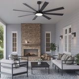 Large Ceiling Fan With Dimmable LED Light 8 Blades Remote Control, Reversible DC Motor