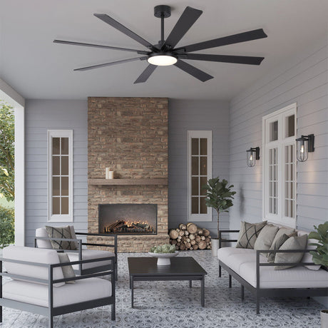 Large Ceiling Fan With Dimmable LED Light 8 Blades Remote Control, Reversible DC Motor HouseOfZazla