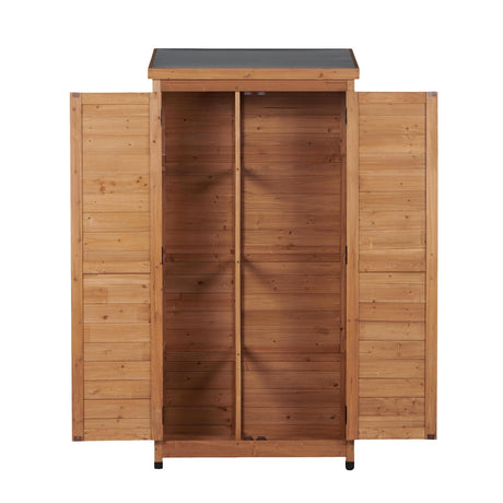 Outdoor Storage Shed With Vertical Tool Cabinet For Backyard HouseOfZazla