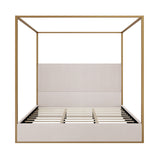 Luxury Canopy Bed With Upholstered Headboard