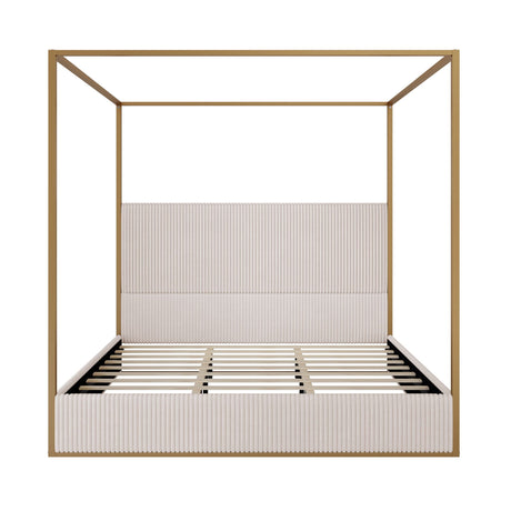 Luxury Canopy Bed With Upholstered Headboard HouseOfZazla