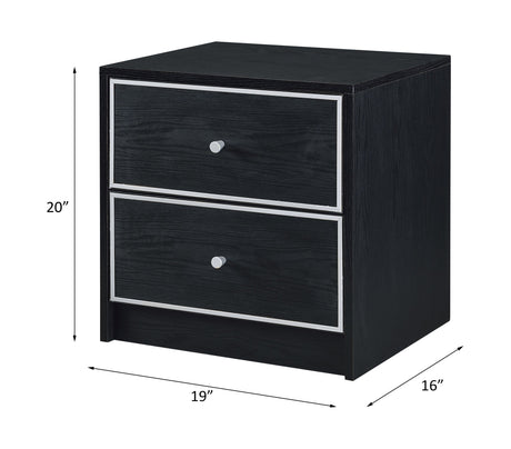 Modern Black Nightstand Table HouseOfZazla
