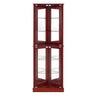 Corner Curio Dispaly Cabinet With Lights, Adjustable Tempered Glass Shelves, Mirrored Back (E26 Light Bulb Not Included) HouseOfZazla