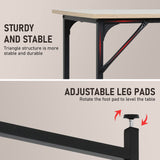 39 inch Computer Desk Home Office Desk Writing Study Table Modern Simple Style PC Desk with Metal Frame Gaming Desk Workstation for Small Space，Nature BestOffice