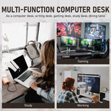39 inch Computer Desk Home Office Desk Writing Study Table Modern Simple Style PC Desk with Metal Frame Gaming Desk Workstation for Small Space，Nature BestOffice