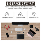 39 inch Computer Desk Home Office Desk Writing Study Table Modern Simple Style PC Desk with Metal Frame Gaming Desk Workstation for Small Space，Nature BestOffice