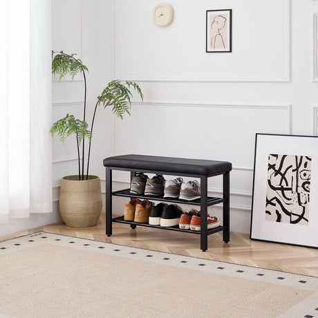Shoe Bench With Cushion, Storage Seat For Entryway HouseOfZazla