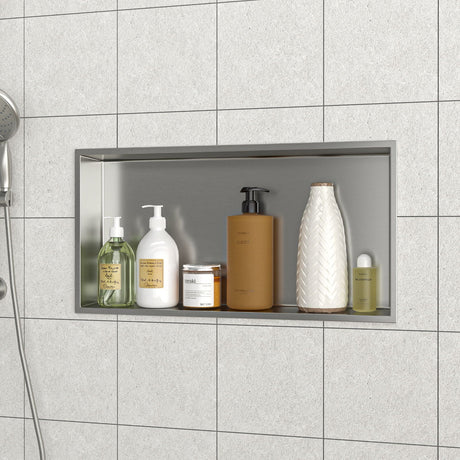 Stainless Steel Shower Niche With Seamless Design For Bathroom Storage HouseOfZazla