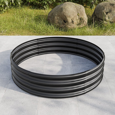 2PCS 47.24" Round Raised Garden Beds for Outdoor Gardening HouseOfZazla
