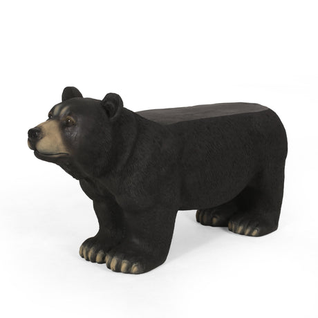 MGO Bear Bench, Concrete Outdoor Bench, Matte Black HouseOfZazla