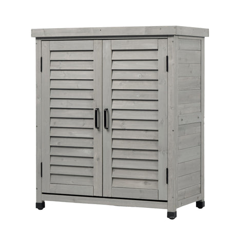 Potting Bench With Storage Cabinet And Metal Table Top For Outdoor HouseOfZazla