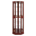 6 Shelf Corner Curio Display Cabinet With Lights, Mirrors And Adjustable Shelves HouseOfZazla