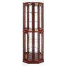 6 Shelf Corner Curio Display Cabinet With Lights, Mirrors And Adjustable Shelves HouseOfZazla