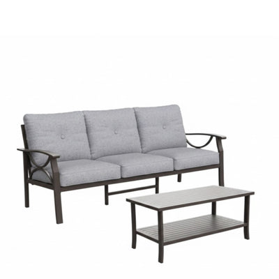 Patio Furniture Set with Coffee Table and Cushions for Backyard