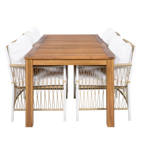 TOPMAX Patio 5pcs Wooden Dining Table Set HouseOfZazla