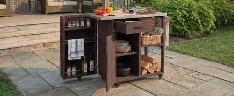 Outdoor Kitchen Island Fir Wood Prep Station HouseOfZazla