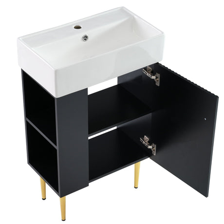 Bathroom Vanity, Combo Cabinet, Bathroom Storage Cabinet, Single Ceramic Sink HouseOfZazla
