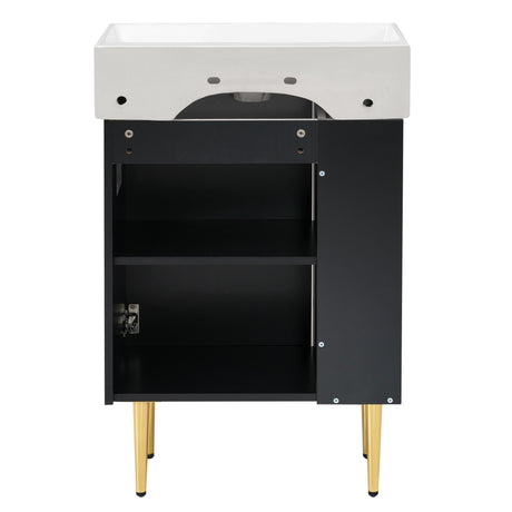 Bathroom Vanity, Combo Cabinet, Bathroom Storage Cabinet, Single Ceramic Sink HouseOfZazla