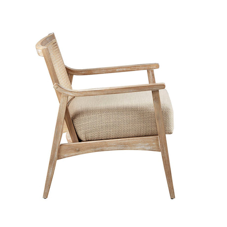 Cane Back Upholstered Accent Chair HouseOfZazla